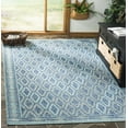 thumbnail image 4 of SAFAVIEH Courtyard Vermont Geometric Indoor/Outdoor Area Rug, Navy/Aqua, 4' x 5'7", 4 of 8