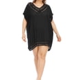 thumbnail image 5 of Bathing Suit Cover Ups for Women Hollow out Crochet Cover up Beach Coverup Swimsuits Black Alsol Lamesa, 5 of 6