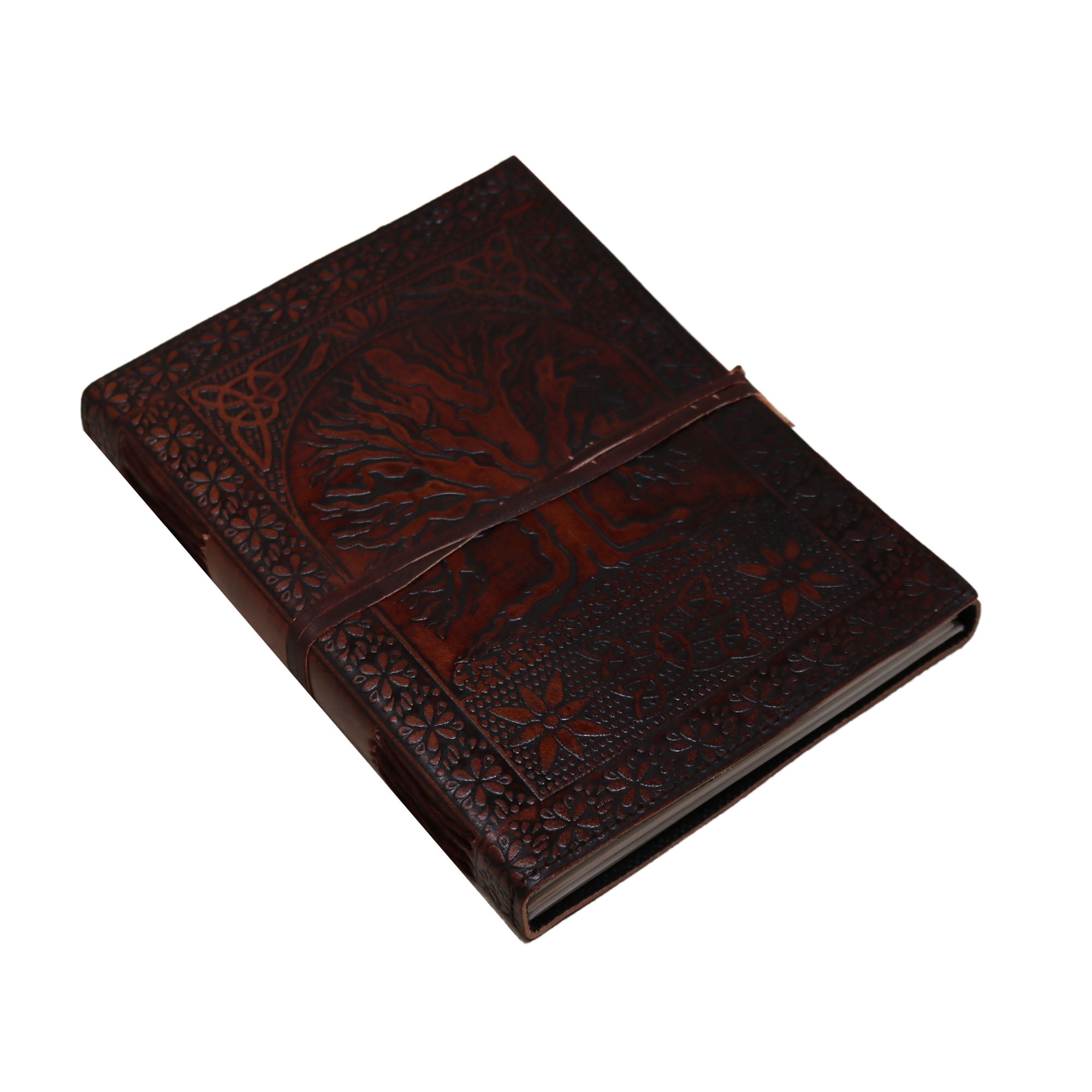 Jaald A5 Leather Journal Tree of Life Blank Notebook Travel Diary Sketchbook Christmas Gifts for Artists Handmade Writing Pad Book of Shadows