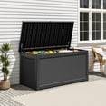 thumbnail image 7 of Nihsuao 260 Gallon Large Deck Box, Lockable Resin Outdoor Indoor Storage Box with Handles, Waterproof UV Resistant for Patio Furniture Cushions, Garden Tool, Pool Float, Black, 7 of 7