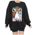 thumbnail image 4 of Halloween Sweatshirt for Women Hoodless Sweatshirt Oversized Crewneck Pullover Top for Women Long Sleeve Sweatshirt Casual Wear Comfortable Soft Black S, 4 of 5