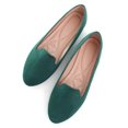 thumbnail image 1 of Zapatos planos SAILING LU para mujer, piel vegana, color verde, talla 10, 1 of 1