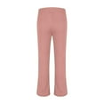 thumbnail image 2 of Jalioing Kids High Waist Trousers Solid Flare Leg Casual Pants with Pocket Teens Girls School Uniform Pants, 2 of 7