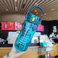 thumbnail image 2 of Outdoor Sports Water Bottle Water Bottle With Straw Water Bottle With Time Marker Fitness Water Bottle Plastic Water Bottles Outdoor Sports Water Bottle Plastic Fitness Water, 2 of 2