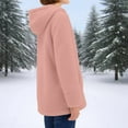 thumbnail image 4 of Womens Fuzzy Fleece Jackets, Full Zip up Long Sleeve Hoodies, Casual Winter Warm Coats with Zipper Pocket, 4 of 4