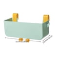 thumbnail image 3 of Injueey Cesta de almacenamiento junto a la cama Cestas colgantes con ganchos Caja de almacenamiento dividida resistente a los golpes Compartimentos Caja Almacenamiento y organización del hogar Verde Injueey HA027028-02, 3 of 6