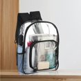 thumbnail image 3 of Mochila transparente jinwen Mochila para libros Paquete de PVC Negro, 3 of 8
