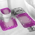 thumbnail image 6 of 4PCS Bling Diamond Shower Curtain Set with Non-Slip Rugs Toilet Lid Cover and Bath Mat Shower Curtain with 12 Hooks Bathroom Sets with Shower Curtain and Rugs and Accessories, 6 of 7