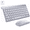 silver, variant on Mini Wireless Keyboard And 2.4G Mouse Set For Mac Apple PC Computer Black Color