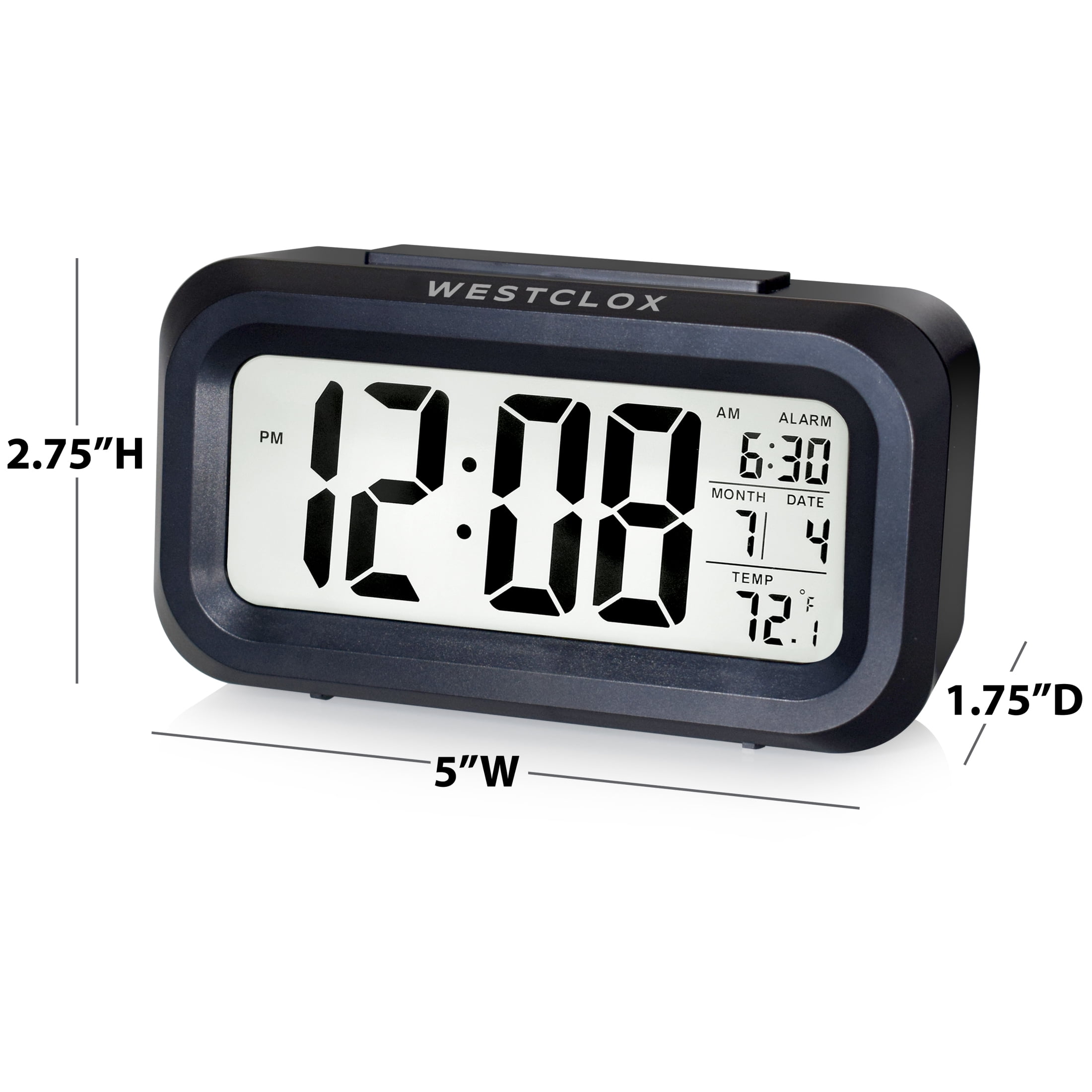 Mainstays Black Digital Alarm Clock with LED Philippines Ubuy