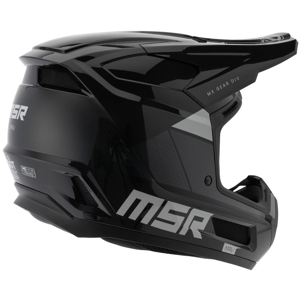 MSR™ Mav Sensor Dirt Bike Motocross Helmet w/ MIPS Medium Black/Grey