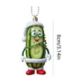 thumbnail image 3 of Christmas Tree Ornaments Clearance, Pickle Acrylic Pendant for Christmas Tree Cute Cucumber Decor, Green Pickle Hanging Decorations for Xmas Tradition Holiday Party, 3 of 6