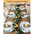 thumbnail image 4 of 13 Inch Round Placemats Set of 4, Navy Blue Leaves Non Slip Heat Insulation PP Table Mats, Summer Botanical Farmhouse Watercolor Leaf Washable Place Mats for Kitchen Dining Party Table Decor, 4 of 7