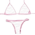 thumbnail image 7 of MGDXOX Women's Summer Beach Swimsuits Lightweight Drawstring Fashion Swimwear Two Piece Bikini Set Bathing Suit Outfits Pink S, 7 of 7
