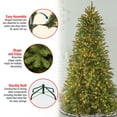 thumbnail image 3 of National Tree Company Pre-Lit 'Feel Real' Artificial Slim Christmas Tree, Green, Tiffany Fir, White Lights, Includes Stand, 7 Feet, 3 of 6