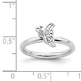 thumbnail image 2 of Diamond Sterling Silver Rhodium Butterfly Ring, 2 of 5