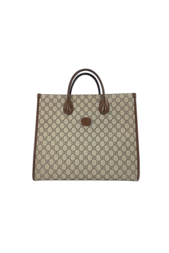 Pre-Owned Gucci GG Supreme 2-Way Handbag, Brown