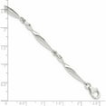thumbnail image 2 of Sterling Silver Polished Twisted Bar 6.5In Bracelet (6.5 X 4.15) Made In Thailand -Jewelry By Sweet Pea, 2 of 6