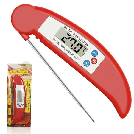 

Instant Read Meat Thermometer Fast Accurate Internal Probe Cooking Collapsible Food Thermometer Digital for Grill BBQ