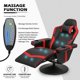 thumbnail image 3 of Customize Modern Red Office massage Chair Ergonomic High-Back PU Leather Audio Gaming Chair with Speakers and Cupholders My Lux Decor Round, 3 of 6