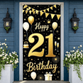 thumbnail image 6 of Gold Glitter 21st Birthday Banner Black Background Birthday Backdrop Balloon Decor Crown Celebration Background for 21st Birthday Party Adult Celebration Photo Shoot, 6 of 9
