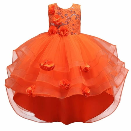 

Oalirro Baby Girl Dresses Ruffle Lace Pageant Party Wedding Flower Dress