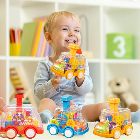 Press to Go Car Toys for Toddlers 1-3,  Small Kids Toy Cars Press and Go Car, Kids Gear Car Press Toy Car, First Birthday Gifts for Toddler Toys Age 1-2, Birthday Gift for Toddlers,Clearance