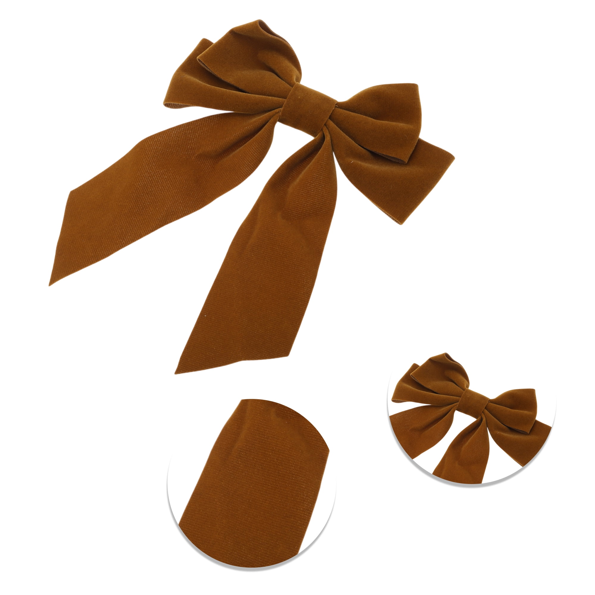 Unique Bargains Bow Duckbill Stylish Hair Clips Brown