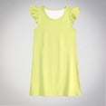 thumbnail image 2 of safuny Girls's A Line Dress Teens Rainbow Tie Dye Lovely Round Neck Pleated Swing Hem Vintage Holiday Short Sleeve Comfy Princess Dress Yellow 100, 2 of 3