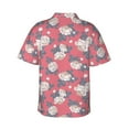 thumbnail image 3 of Balery Rose Flowers Print Men's Hawaiian Shirts Short Sleeve Beach Shirt Relaxed Fit Vacation Button Down Shirts-Medium, 3 of 9