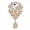 Gold, variant on Women's Silver-Tone Rhinestone Crystal Green Teardrop Bridal Party Prom Jewelry Brooch