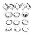 thumbnail image 1 of 14Pcs/Set Rings Bagua Diagram Elephant Alloy Rings For Women Fashion Geometric Knuckle Rings Hand Jewelry, 1 of 7