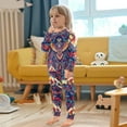 thumbnail image 4 of FORMRS Long Sleeve Top and Pants Pajama Set for Niños 2-Piece Sleepwear, Sizes 18M-8Y, Geometric Eagle, 4 of 6
