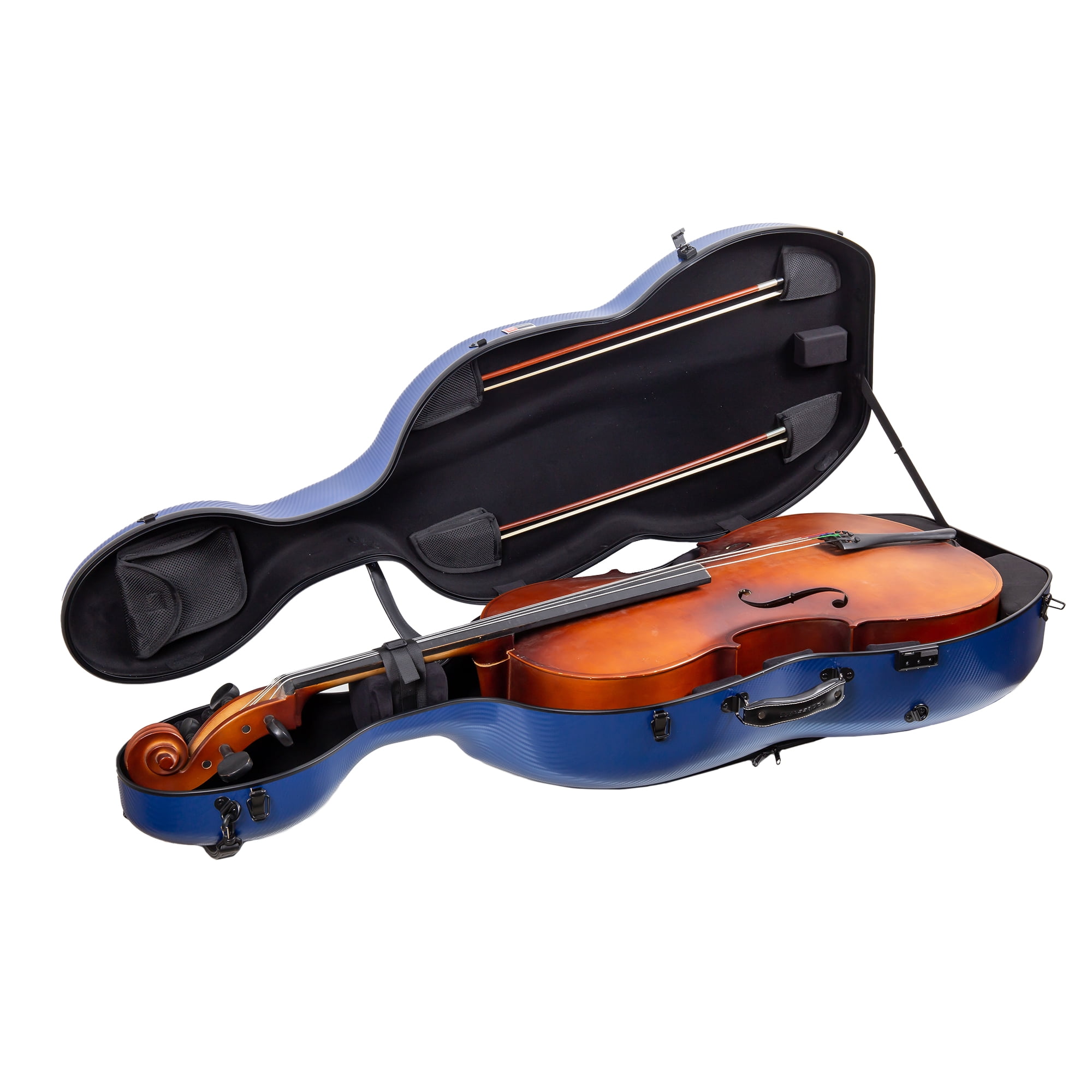 Crossrock Full Size Violoncello Case,Composite Carbon Fiber Cello Hard Case