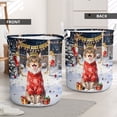 thumbnail image 2 of Happy New Year 2026 Maine Coon Holiday Balloons Party Snow Foldable Laundry Basket Cat Lover Kitten Owner Gifts Organizer Storage with Handles - 13018, 2 of 5