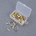 thumbnail image 2 of 200pcs Paper Fasteners Electroplating Brads Round Metal Brads with Storage Box for Crafts DIY (Gold), 2 of 7