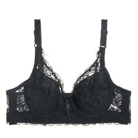 Samickarr Clearance items!Plus Size Bras For Woman Yoga Sports Front Closure Extra-Elastic Breathable Lace Trim Bra Underwear Minimizer Bra