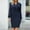 Dark Blue, variant on Women Bodycon Dress Dot Long Sleeves V Neck Wrapped Party Dress Elegant Patchwork Dress Maxi Dress Petite Length Denim Dress for Women Casual Date Dress for Women High Neck Midi Dress Floral Dresses