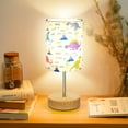 thumbnail image 5 of SparkGlowy Bedside Table Lamp for Bedroom with Dinosaur Pattern Printed Shade Small Touch Lamp with Wood Base for Living Room, 5 of 8
