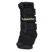 Back on Track Royal Quick Wraps Deluxe - Equestrian Sport Flexible Supportive Protective Horse Leg Wraps with Hook & Loop Closure, Pair, Black - 14 - M