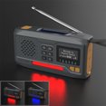 thumbnail image 2 of Radio de emergencia de alarma recargable SOS de la radio 2000mAh de la manivela solar de DAB/FM, 2 of 9