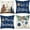 White and Navy Blue, variant on 4Pcs Outdoor Christmas Pillows, Red Christmas Throw Pillows, Snowflakes Merry Christmas Let it Snow Deer Christmas Pillow Cases Holiday Pillow Covers 18x18 for Winter Home Decorations