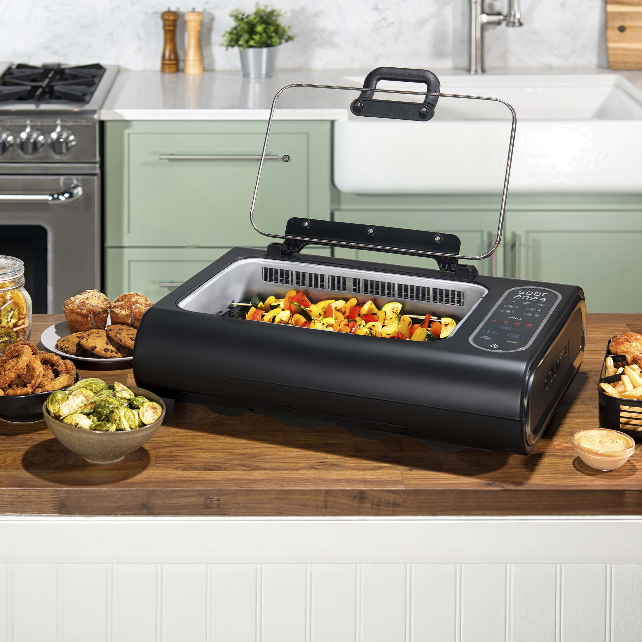 Gourmia FoodStation Smokeless Grill, Griddle, & Air Fryer