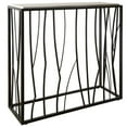 thumbnail image 2 of Uttermost Reed Transitional Metal and Stone Console Table in Black/Brown, 2 of 8