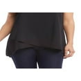 thumbnail image 3 of Karen Kane Women's Bar Back Crossover Tank Polyester Black Size X-Small, 3 of 3