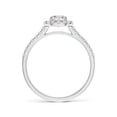 thumbnail image 2 of ANGARA Natural Diamond Halo Ring with Accents in 14K White Gold for Women (Size-5mm| Color-I-J| Clarity-I1-I2) | April Birthstone, Birthday, Anniversary, Jewelry Gift for Women | Natural Diamond Ring, 2 of 9