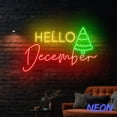 thumbnail image 4 of Handmadetneonsign Hello December Neon Sign, Christmas Wall Art, Hello Winter Led Sign, Christmas Gift Light Sign Decor 82307, 4 of 5
