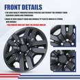 thumbnail image 4 of 4 Pieces/Set  16 inch Wheel Rims Covers Fit for 2007-2012 Nissan Altima/2008-2009 Nissan Altima Coupe, Compatible with Steel Wheels, Bolt on Installation Hubcaps, PP Material (Black Matte), 4 of 9