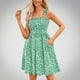 thumbnail image 3 of Vestido de Verano Casual Corbata Bolsillo sin Mangas Cintura Alta A-Línea, Vestido Lindo de las Mujeres para la Primavera Y el Verano, 3 of 5
