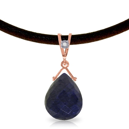Galaxy Gold 14K Solid Gold Natural Diamond Drop Pendant Necklace for Women - Rose Gold Fine Jewelry